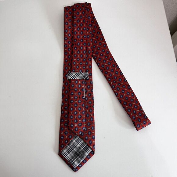 Robert Talbott 100% Silk Tie Orange Blue Made In USA Monterey, CA Men's - Picture 10 of 12